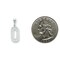 Sterling Silver Initial Letter O Charm Pendant Jewelry 25mm x 9mm